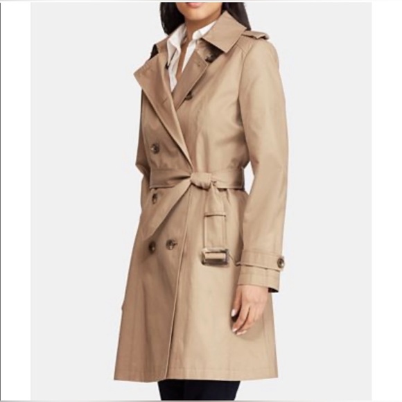 Lauren Ralph Lauren Jackets & Blazers - NWOT - Lauren Ralph Lauren Belted Water Resistant Trench Coat - Sand, Sz L